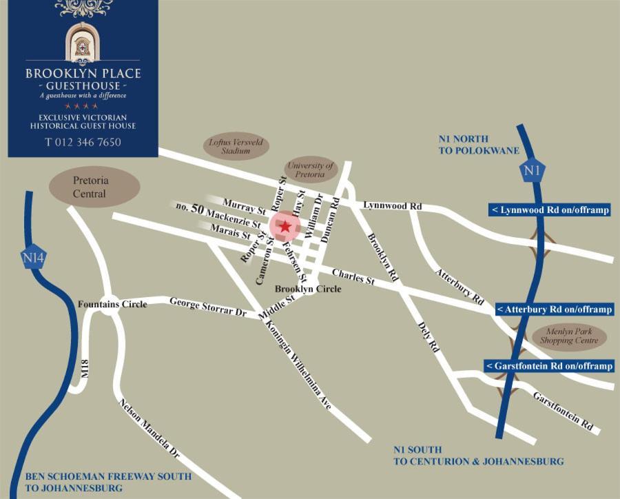 Bed & Breakfast Brooklyn Place Pretoria